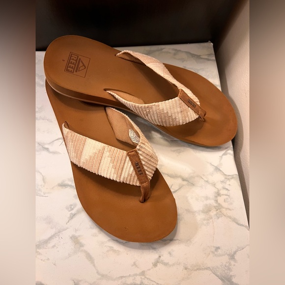 Like New Reef Womens Spring Woven Flip Flops Sandal US Size 9 - Picture 3 of 5